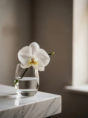 A single, elegant white orchid, reflecting the unparalleled expertise and personalized care that make Timeless Beauty Aesthetics a top-tier med spa practice.